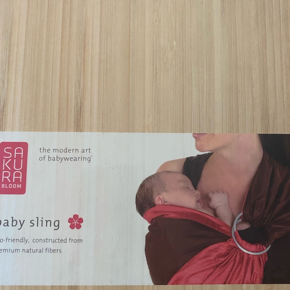 Sakura bloom linen ring sling